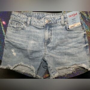 Cat & Jack Light Blue NWT Jean Shorts L(10/12)
